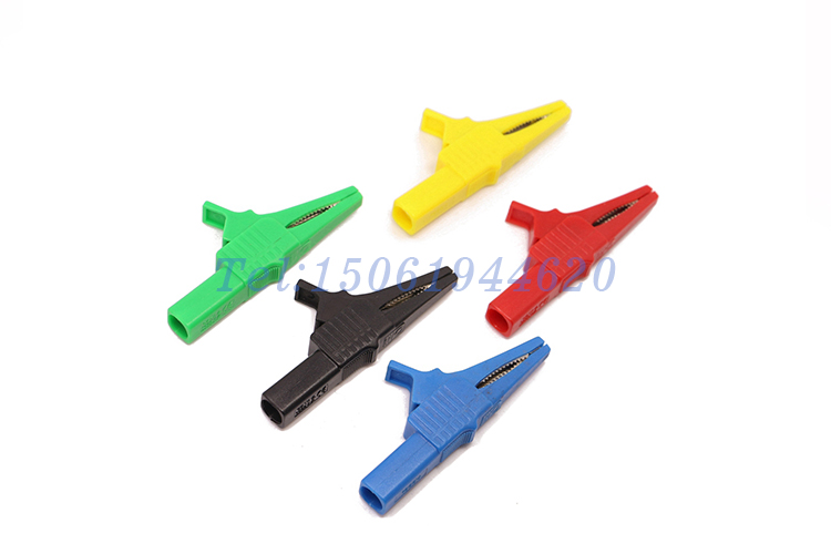 開口4mm電表專用夾 全銅高壓測試夾4mm尾孔測試夾 27.262