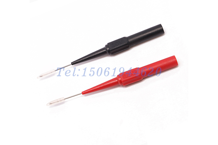 廠家直銷測試探針背針表筆帶4mm批發(fā)香蕉插座1mm極細柔性探針 20.161