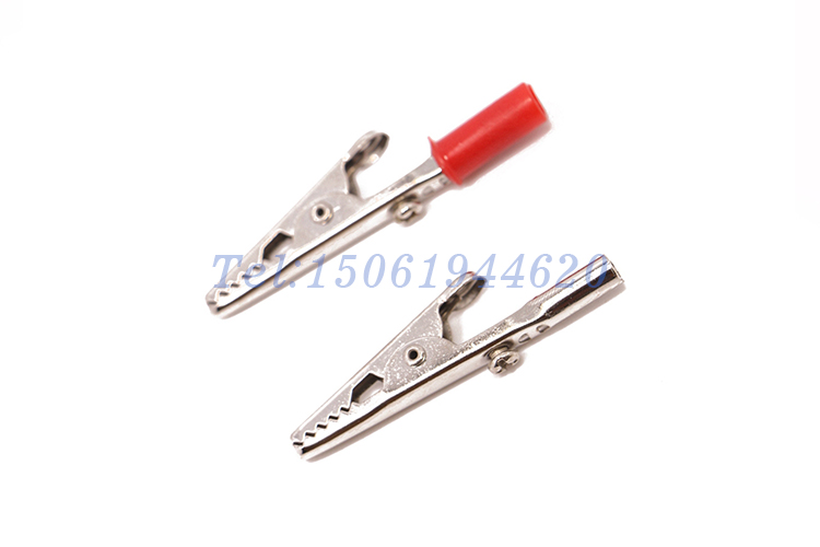 27.715 鱷魚夾帶4mm插孔，帶螺絲護套鱷魚夾