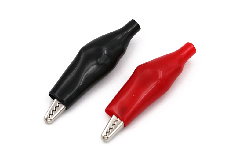 艾邁斯27.712紅黑護套大號鱷魚夾子測試夾接線夾尖嘴夾開口11mm