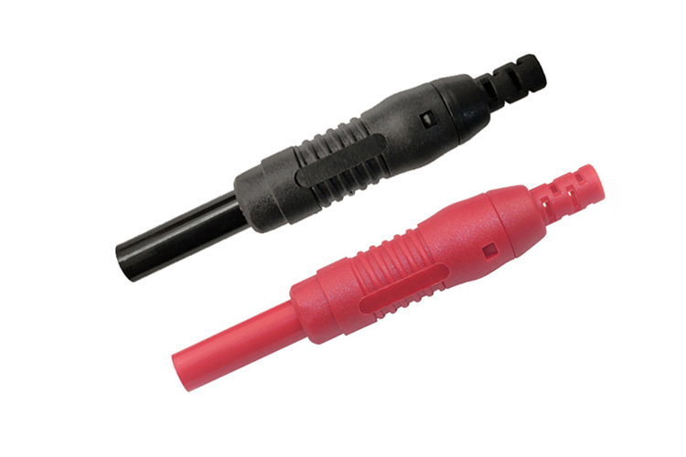 艾邁斯25.454 4mm安全型銅鍍鎳香蕉插頭伸縮護(hù)套正品連接器