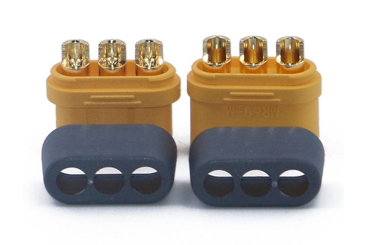 艾邁斯MR60帶護套3.5mm三芯模型插頭T插接口連接器Amass正品配件