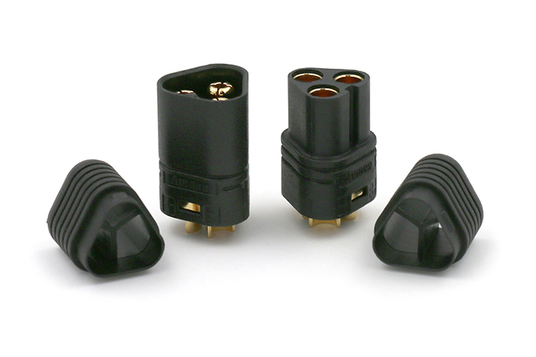 艾邁斯MT60黑色 電機(jī)電調(diào)用鍍金XT60三孔插頭AMASS熱賣模型配件