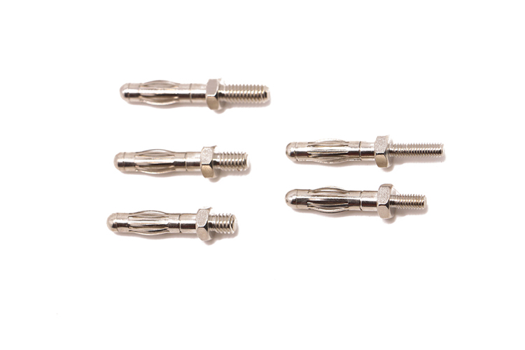 28.412 艾邁斯4mm金屬插頭尾部螺紋銅鍍鎳T/L:M4.0/4.5熱賣(mài)連接器AMASS