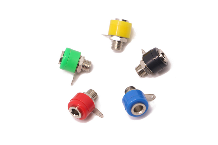 24.246 艾邁斯4mm面板插座耐19A教學(xué)儀器用ABS塑殼組裝純銅鍍鎳AMASS正品