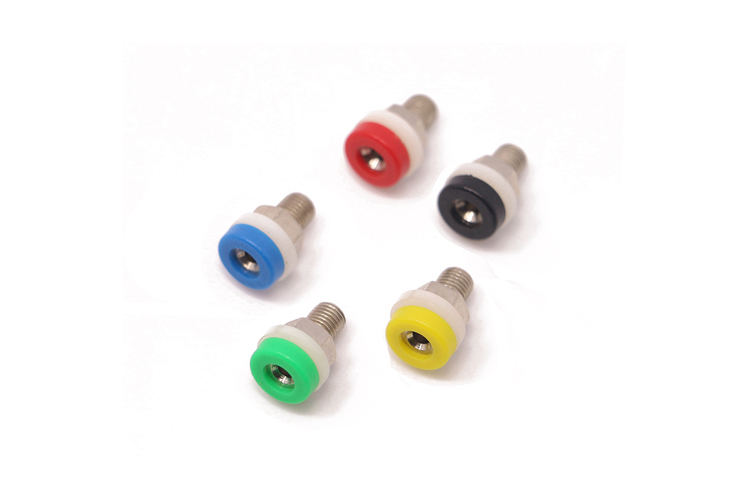 艾邁斯2mm面板插座 頂部螺紋 教學(xué)儀器用 短型 插孔鍍鎳耐10A熱賣