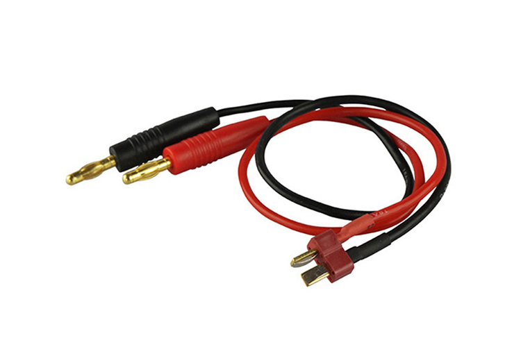 艾邁斯T插充電線30cm14AWG硅膠線4mm香蕉插頭Amass熱賣模型配件