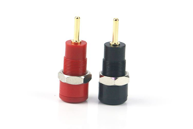 艾邁斯25.454 4mm銅鍍金插座 銅針型銅香蕉插座正品連接器